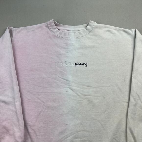 Ariana Grande Sweatshirt Small Cream Pink Sweetener World Tour Thank U Next - Picture 2 of 14